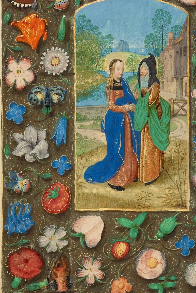 An illustration from Crohin-La Fontaine Hours, 1480, leaf 49