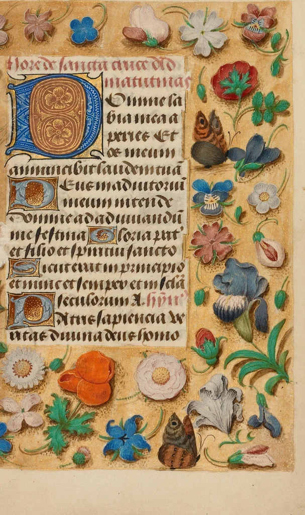 An illustration from Crohin-La Fontaine Hours, 1480, leaf 9