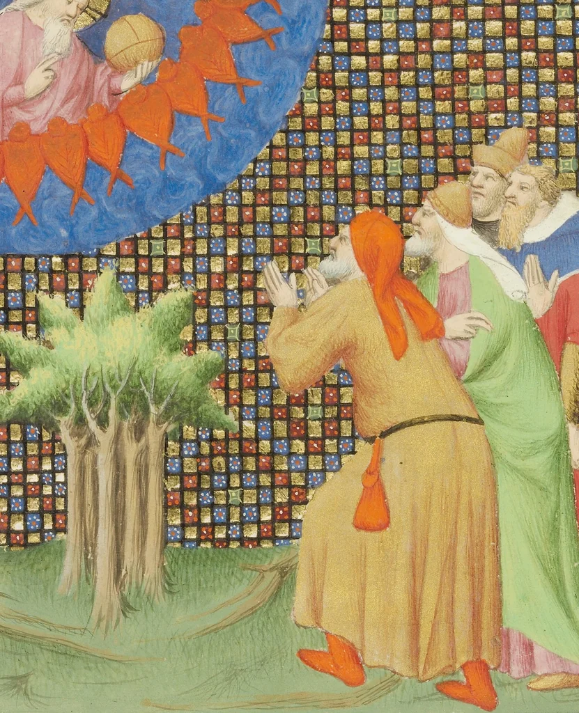 An illustration from Des cas des nobles hommes et femmes, 1413, leaf 26