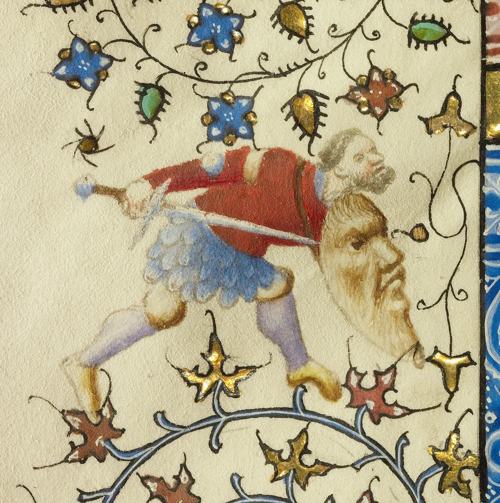 An illustration from Des cas des nobles hommes et femmes, 1413, leaf 28
