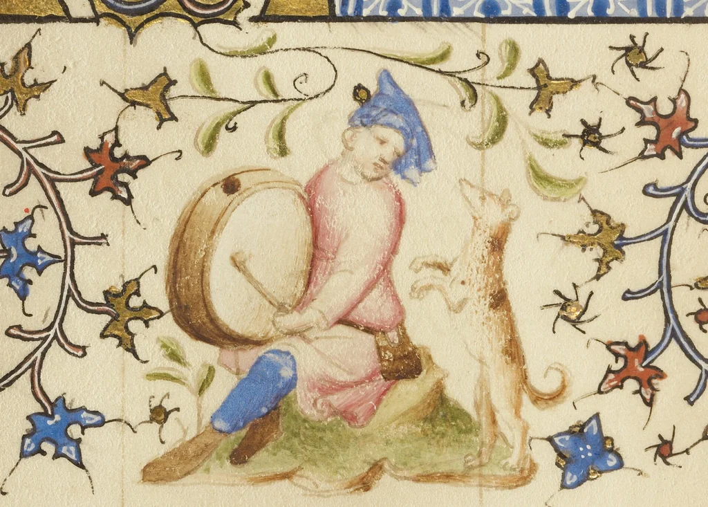 An illustration from Des cas des nobles hommes et femmes, 1413, leaf 7