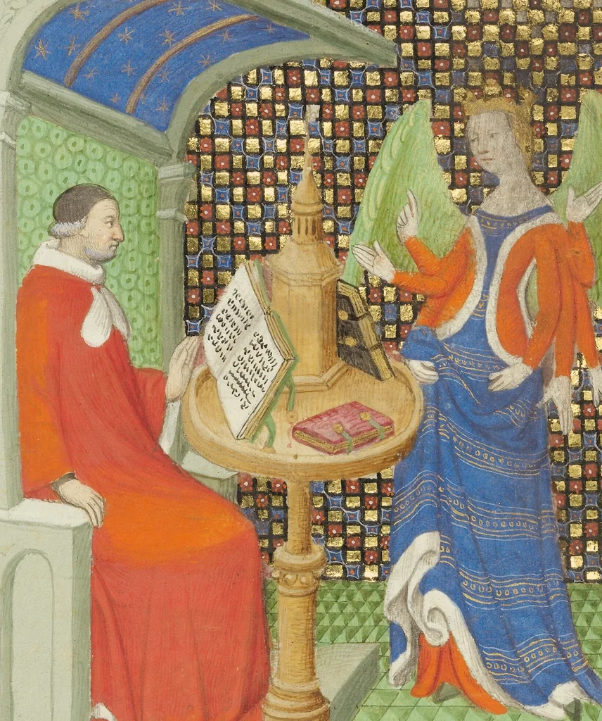 An illustration from Des cas des nobles hommes et femmes, 1413, leaf 8