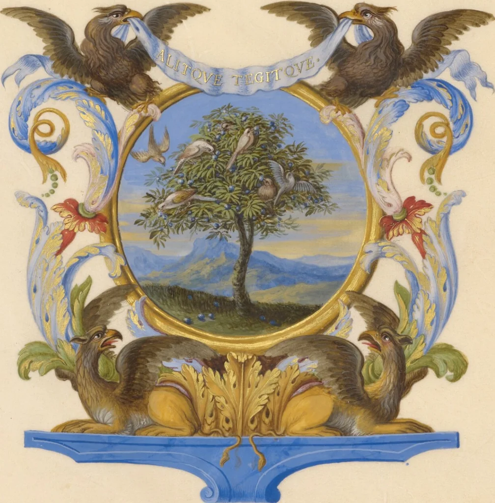 An illustration from Three Emblems for Louis XIV, 1663, leaf 2