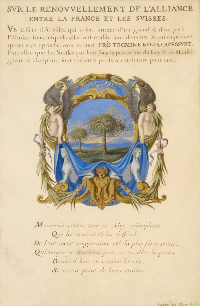 An illustration from Three Emblems for Louis XIV, 1663, leaf 3