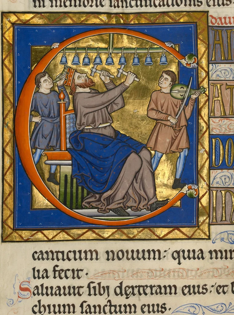 An illustration from Psalter, 1205, leaf 2
