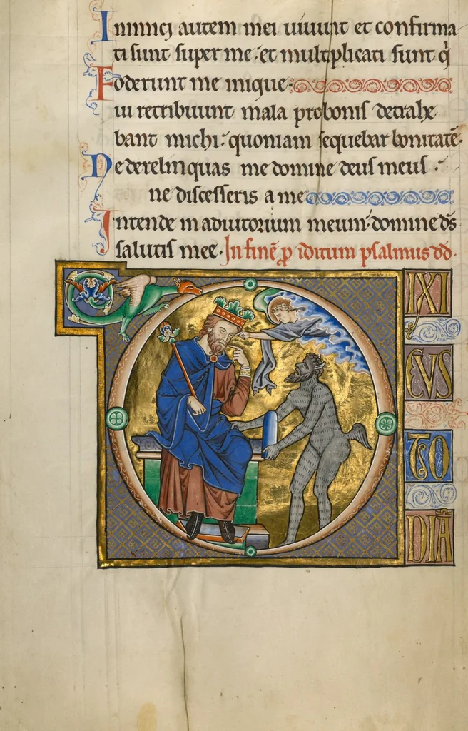An illustration from Psalter, 1205, leaf 4