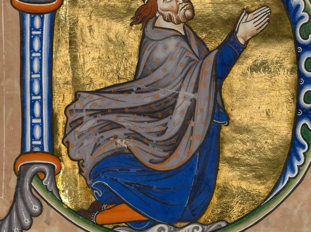 An illustration from Psalter, 1205, leaf 6
