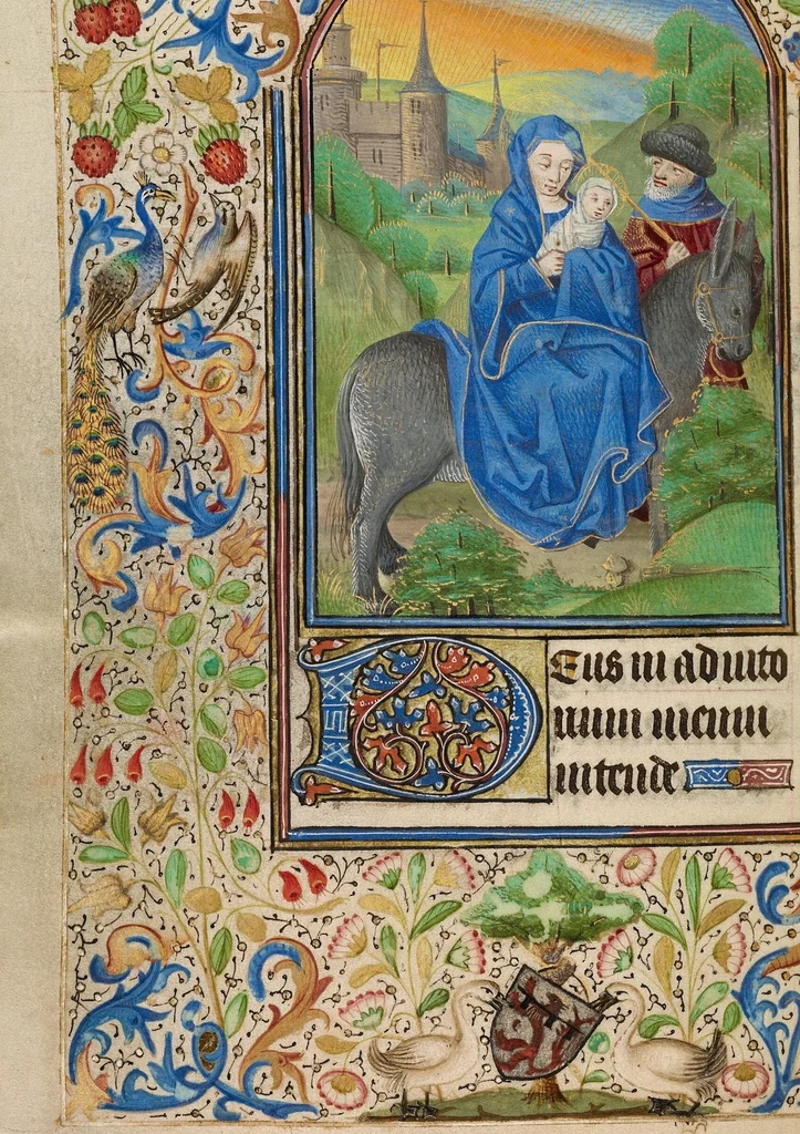 An illustration from Book of Hours, 1466, leaf 24