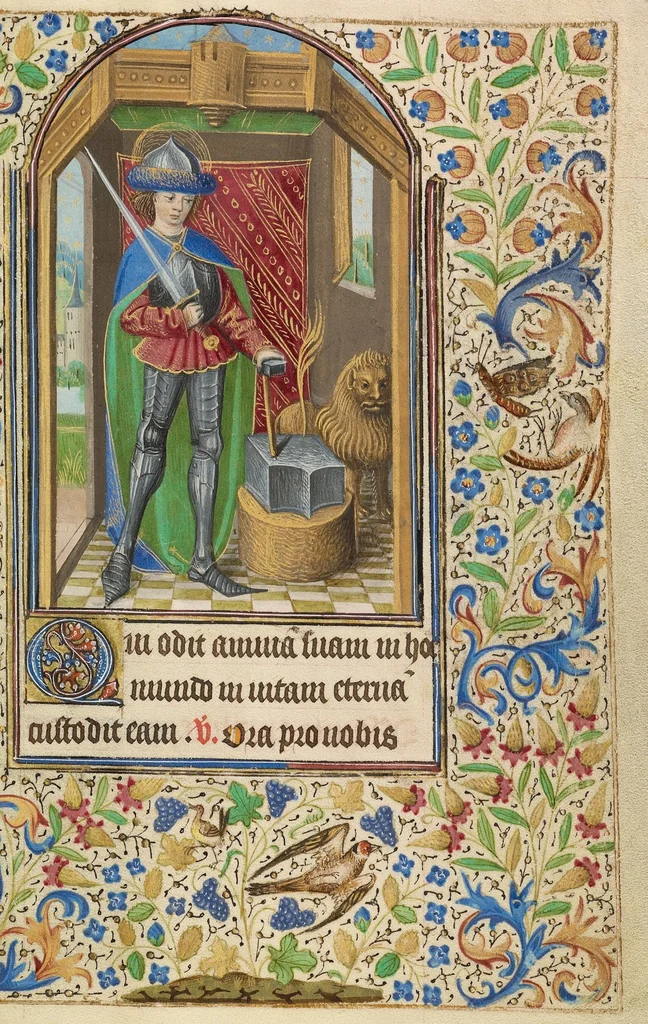 An illustration from Book of Hours, 1466, leaf 5