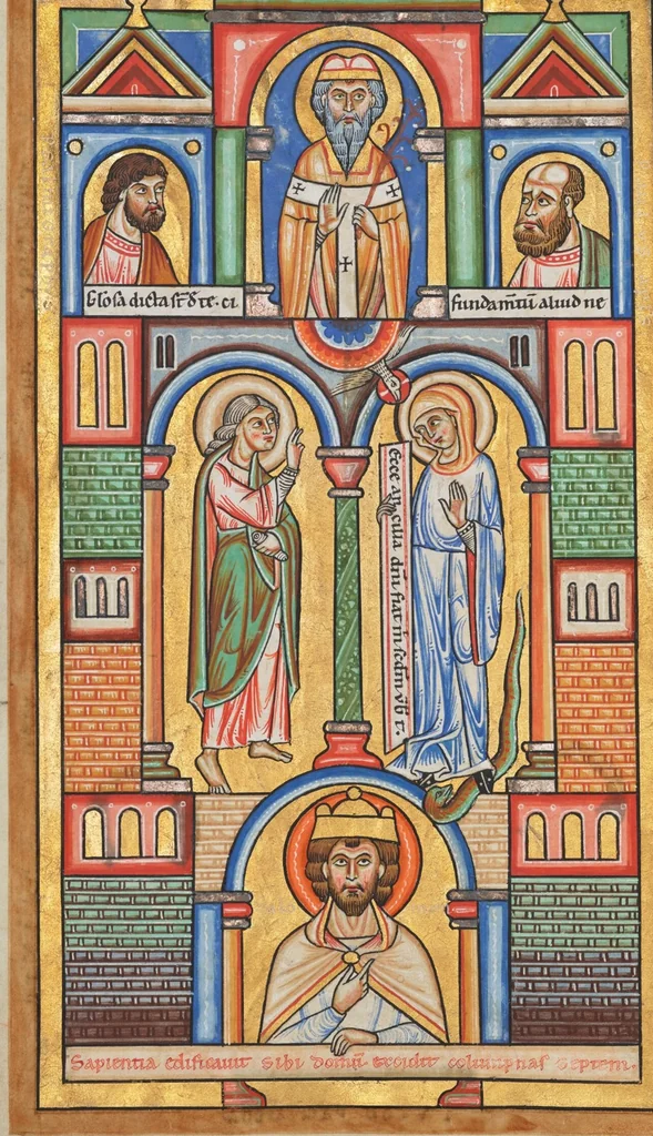 An illustration from Stammheim Missal, leaf 100