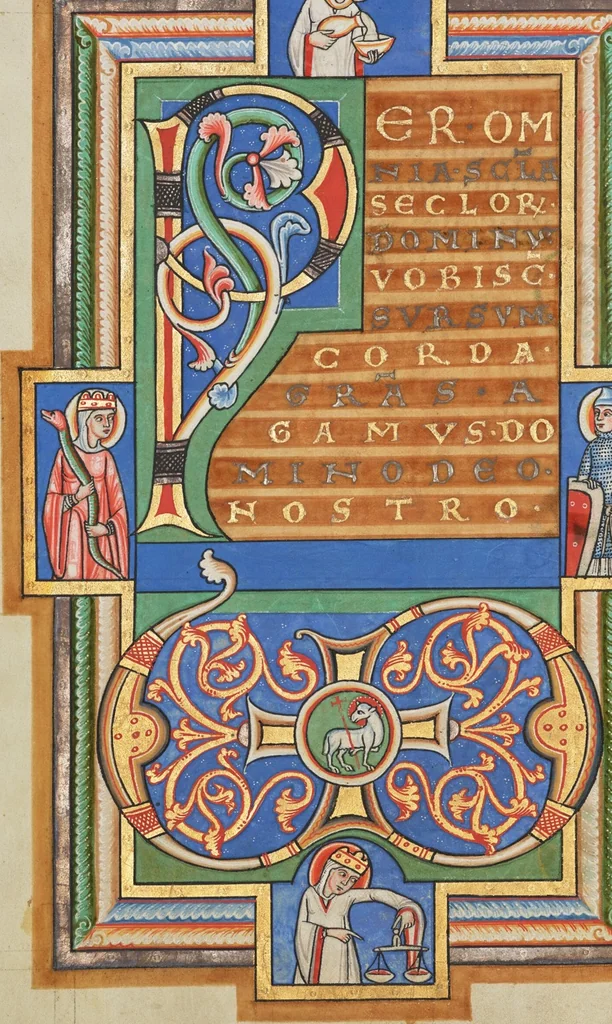 An illustration from Stammheim Missal, leaf 64
