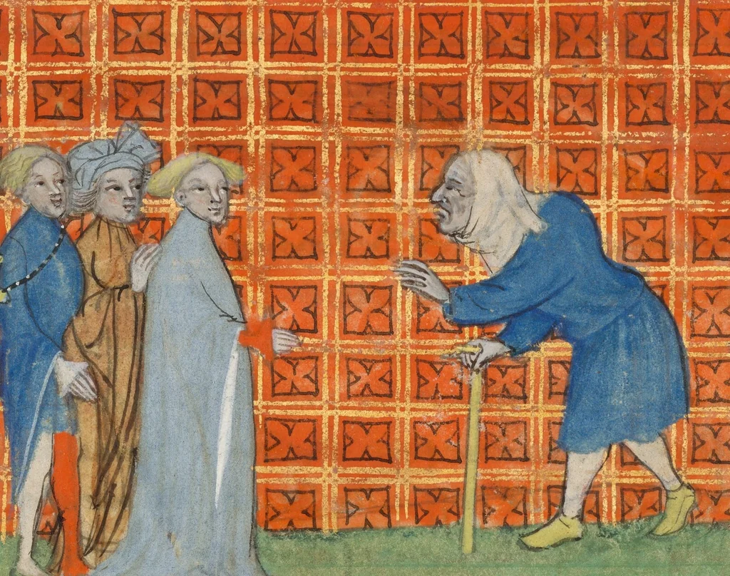 An illustration from Six Cuttings from Bartholomaeus Anglicus, Livre des propriétés des choses, 1400, leaf 4
