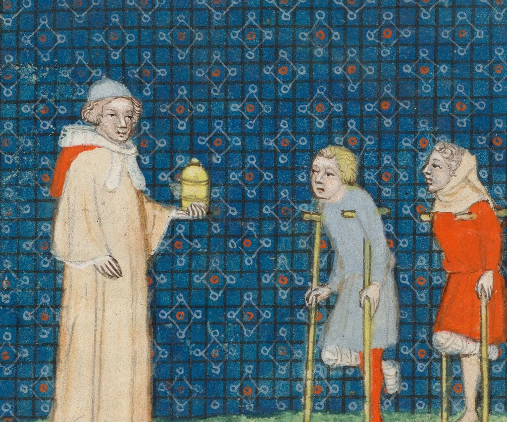 An illustration from Six Cuttings from Bartholomaeus Anglicus, Livre des propriétés des choses, 1400, leaf 6