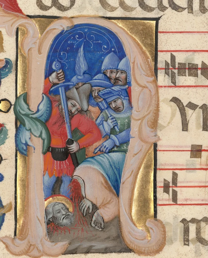 An illustration from Six detached leaves from the Gradual of the Carthusian Monastery Santo Spirito near Lucca, leaf 5