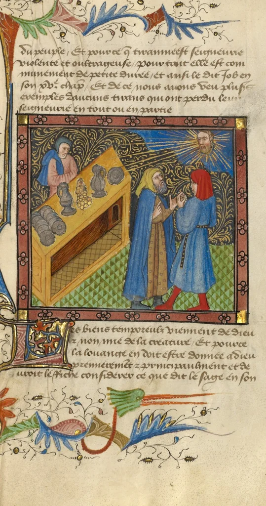 An illustration from Livre de Bonnes Meurs, 1430, leaf 5