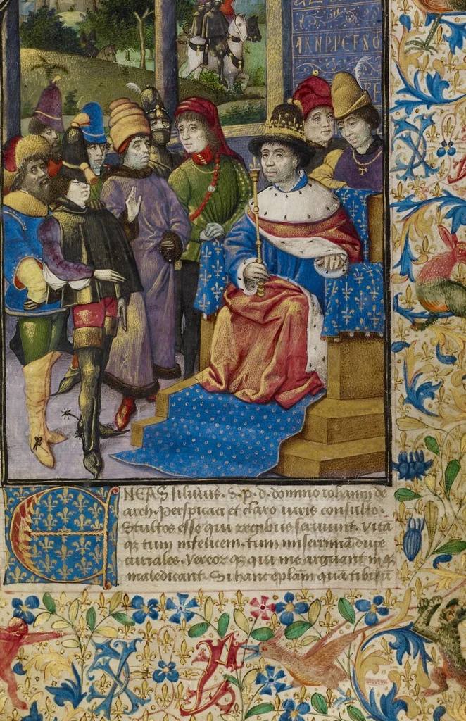 An illustration from Letter to Johann von Eich and Historia de duobus amantibus, 1460, leaf 17