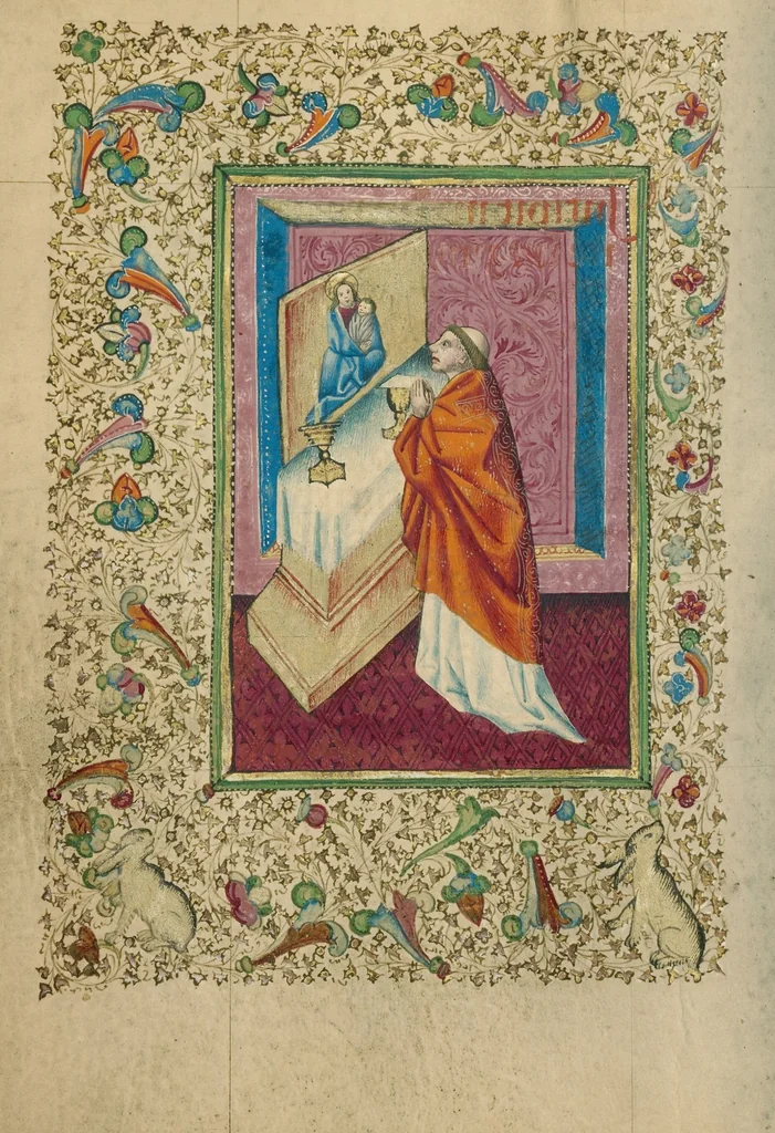 An illustration from Book of Hours, 1460, leaf 1