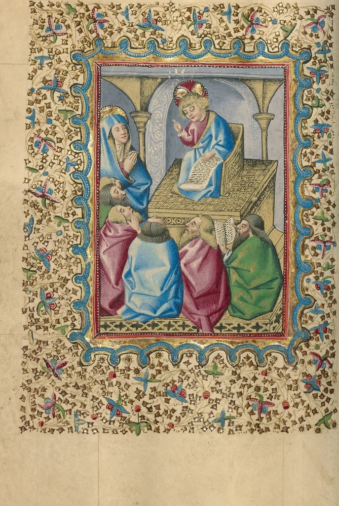 An illustration from Book of Hours, 1460, leaf 15