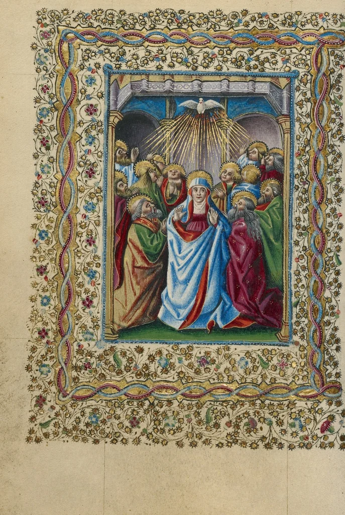 An illustration from Book of Hours, 1460, leaf 25