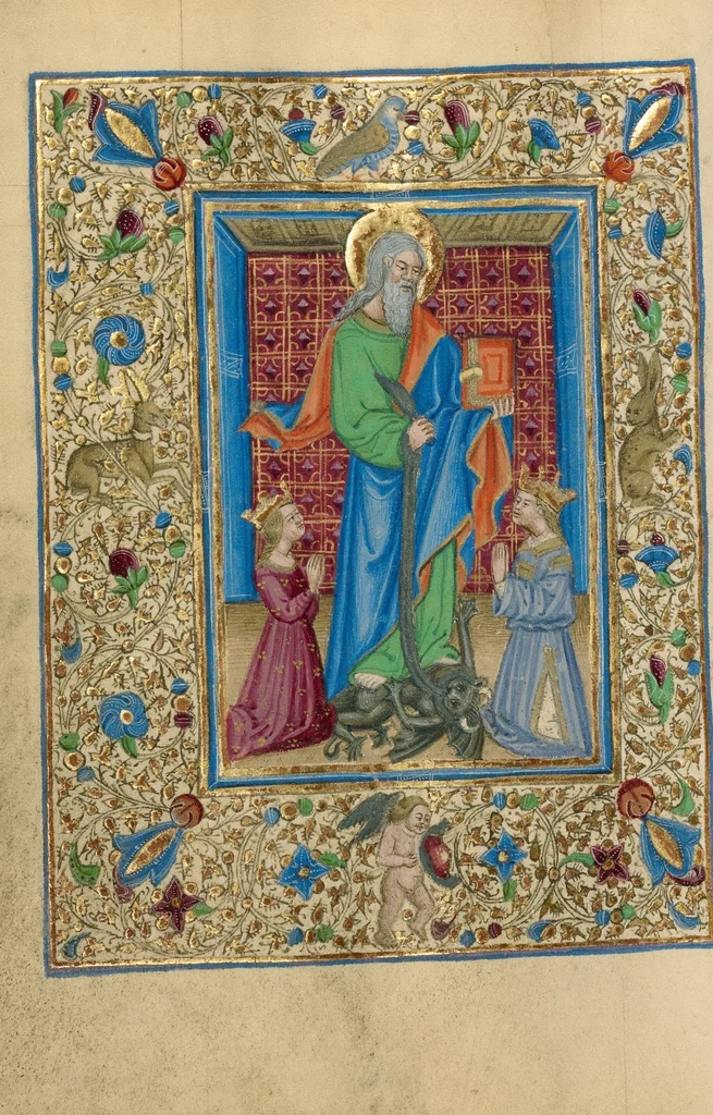 An illustration from Book of Hours, 1460, leaf 28