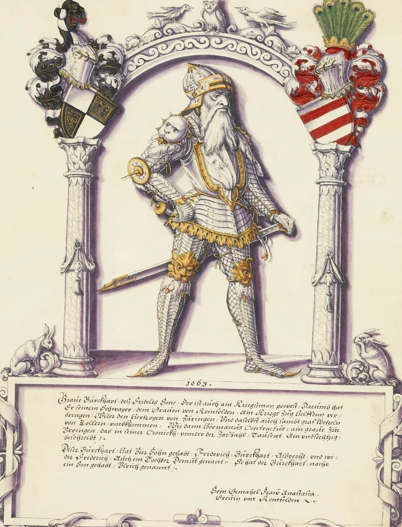 An illustration from Chronicle of the Hohenzollern Family, 1572, leaf 1