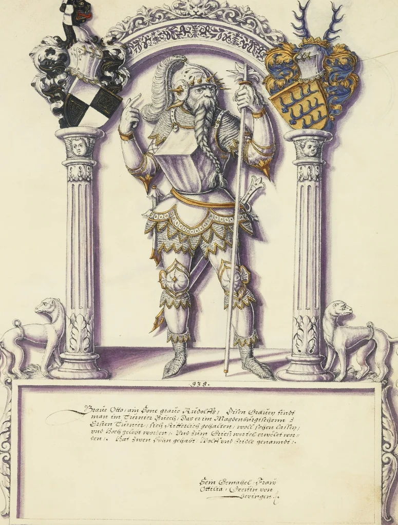 An illustration from Chronicle of the Hohenzollern Family, 1572, leaf 17