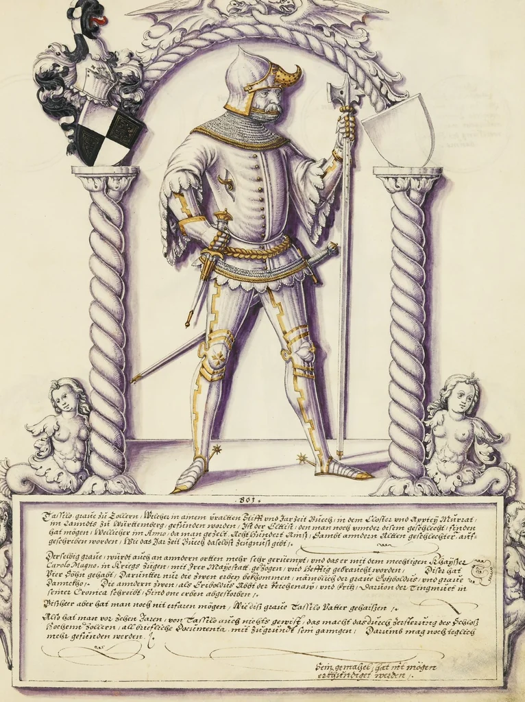 An illustration from Chronicle of the Hohenzollern Family, 1572, leaf 20