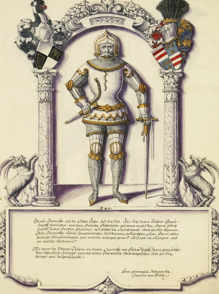 An illustration from Chronicle of the Hohenzollern Family, 1572, leaf 3