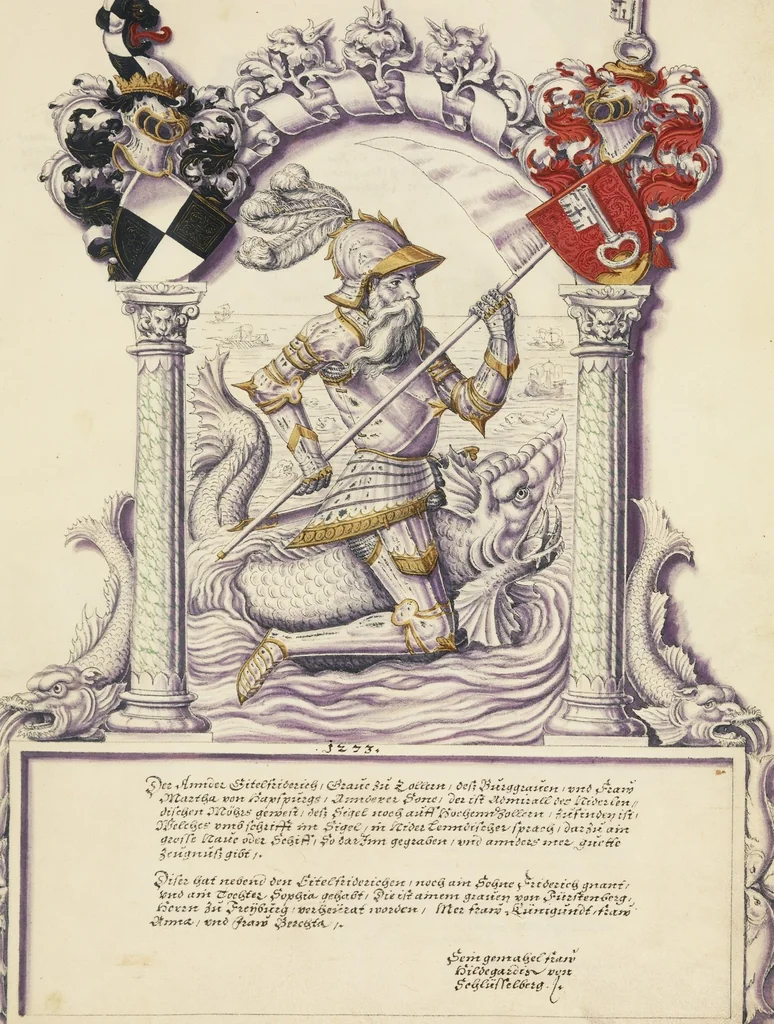 An illustration from Chronicle of the Hohenzollern Family, 1572, leaf 5