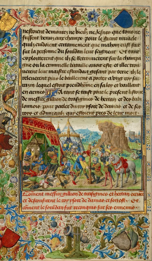 An illustration from Roman de Gillion de Trazegnies, 1464, leaf 4