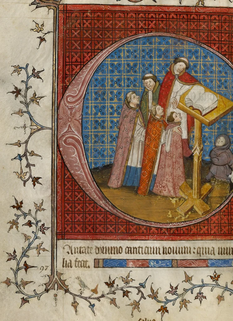 An illustration from Psalter, 1390, leaf 4