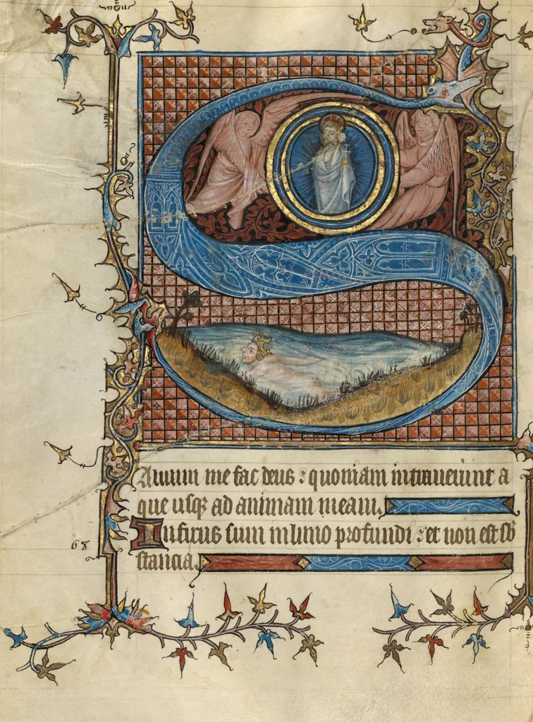 An illustration from Psalter, 1390, leaf 6
