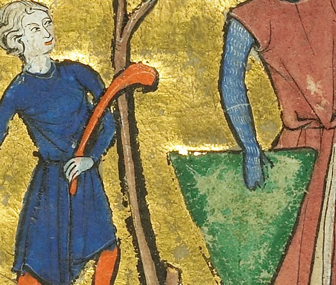 An illustration from Wenceslaus Psalter, 1250, leaf 13