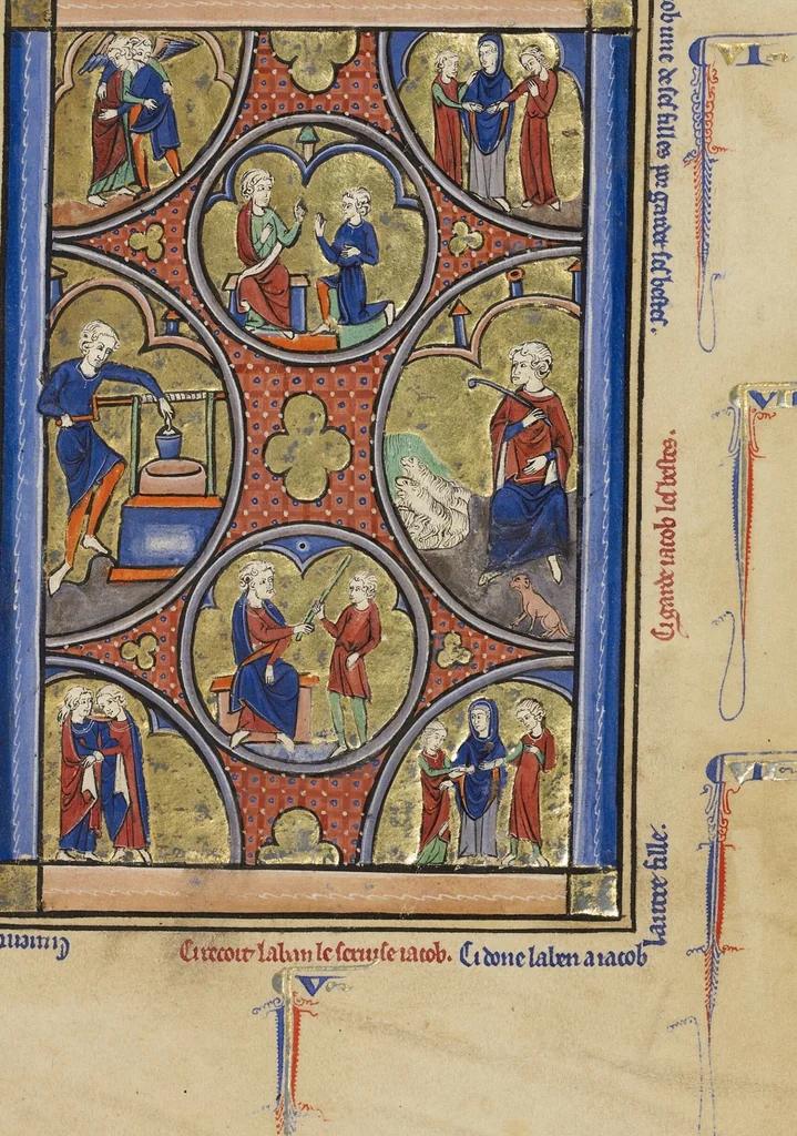 An illustration from Wenceslaus Psalter, 1250, leaf 22