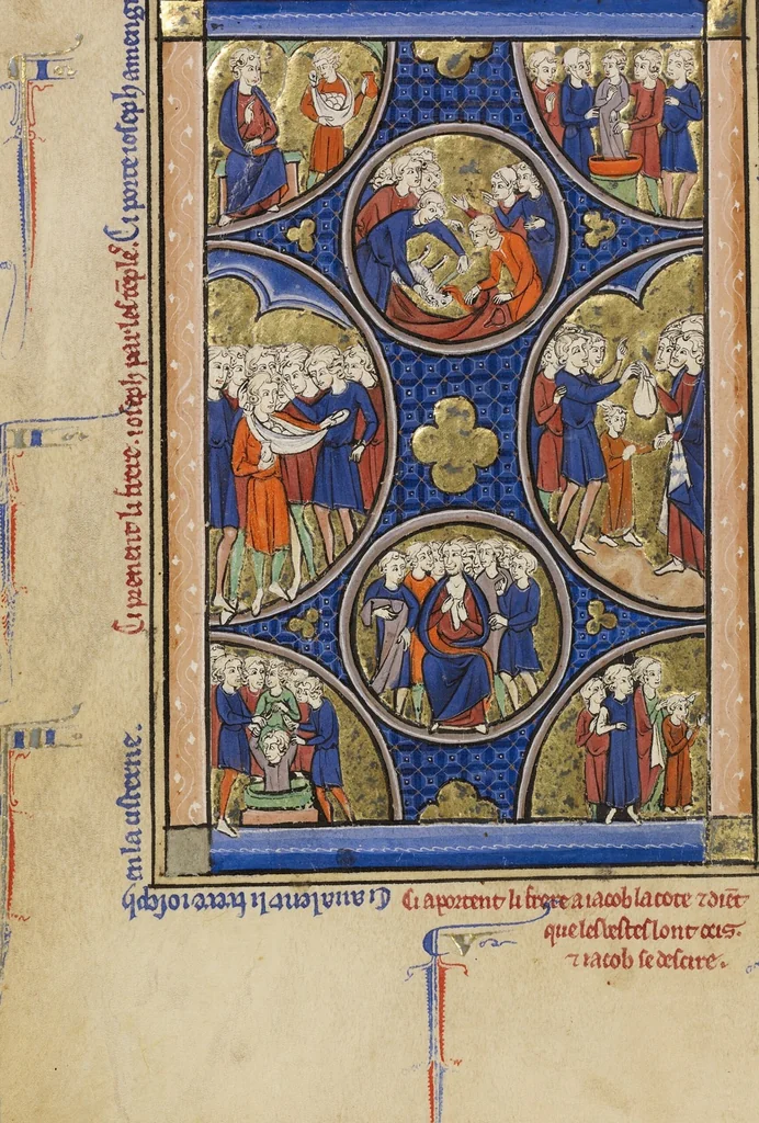 An illustration from Wenceslaus Psalter, 1250, leaf 23