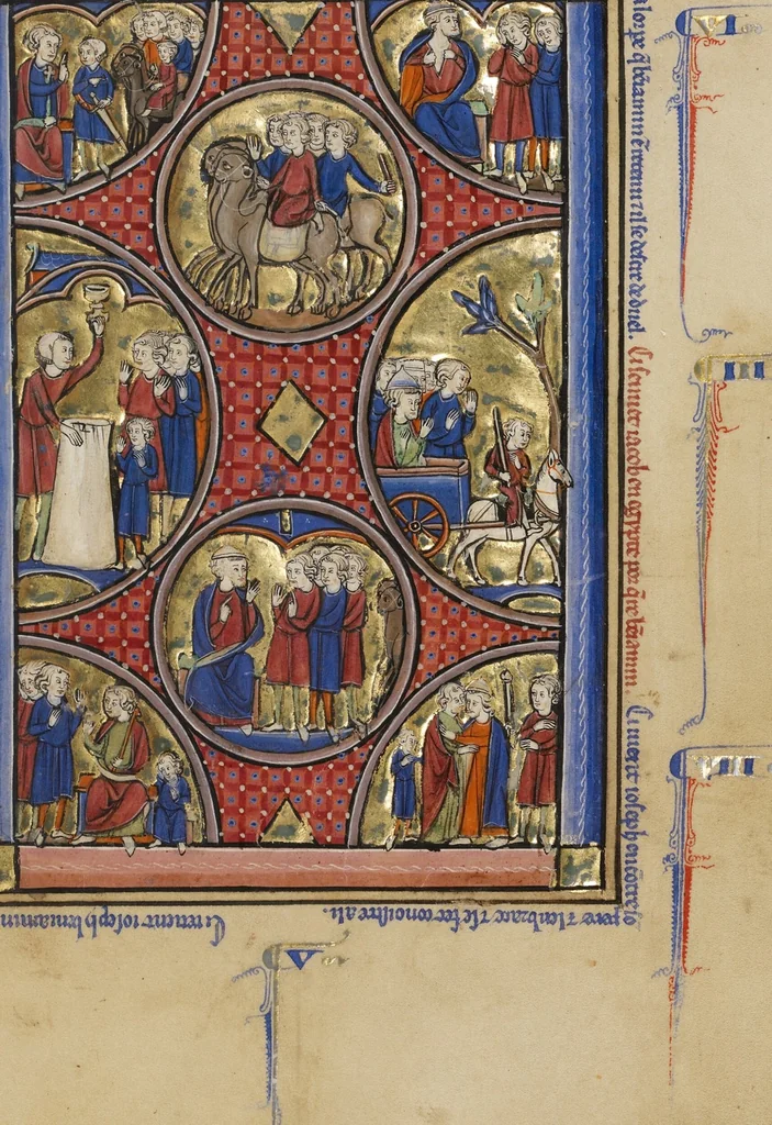 An illustration from Wenceslaus Psalter, 1250, leaf 27