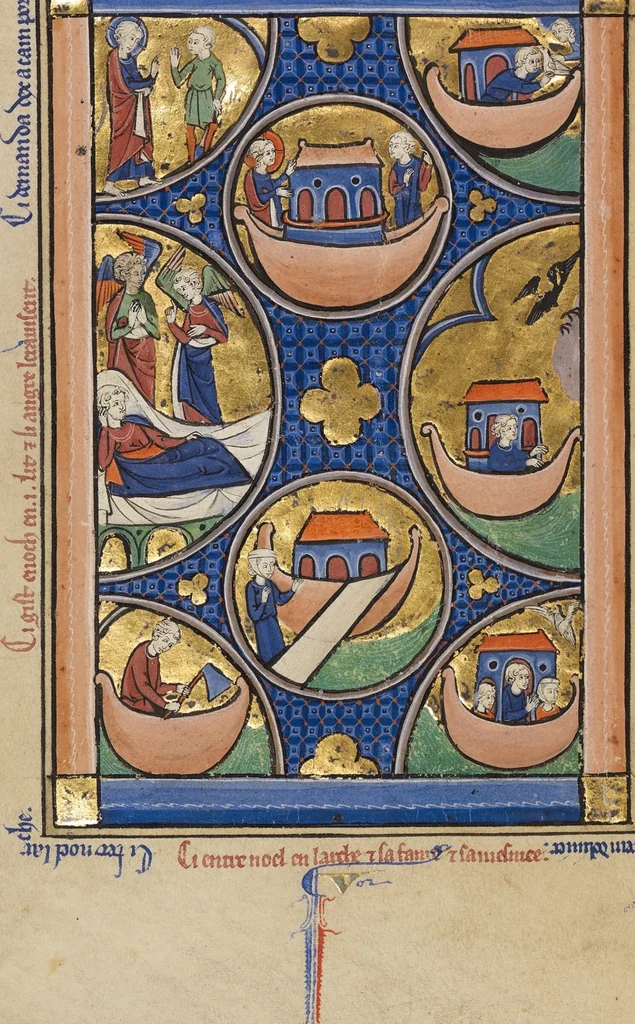 An illustration from Wenceslaus Psalter, 1250, leaf 28