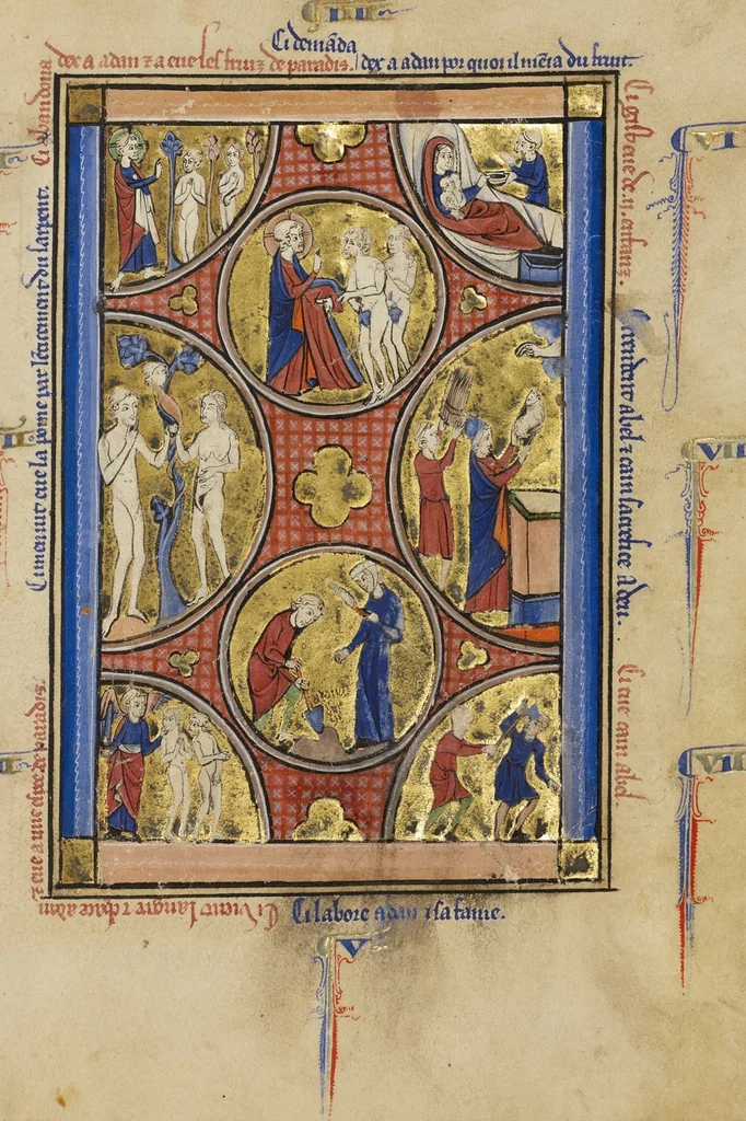 An illustration from Wenceslaus Psalter, 1250, leaf 29