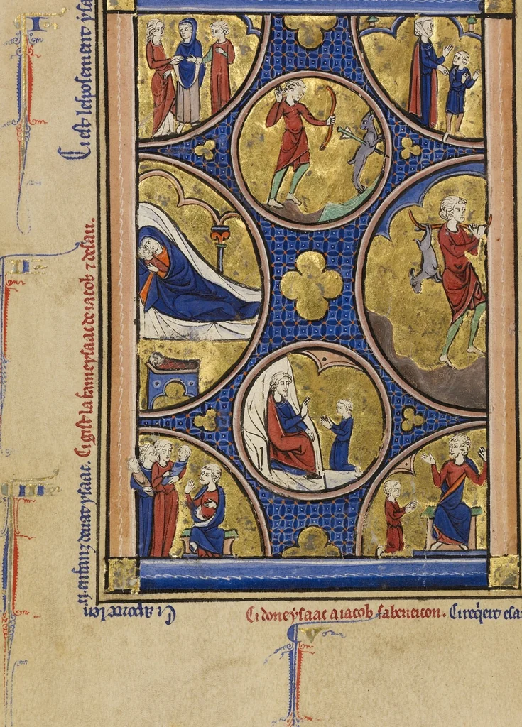 An illustration from Wenceslaus Psalter, 1250, leaf 30