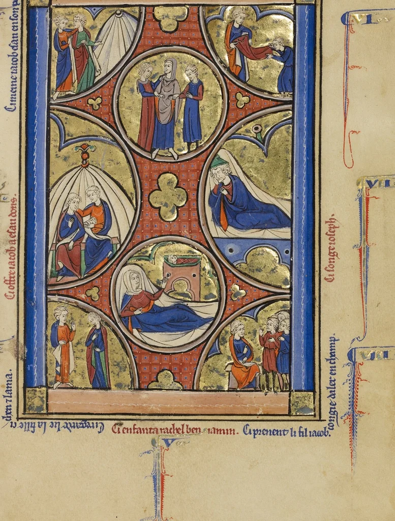 An illustration from Wenceslaus Psalter, 1250, leaf 32
