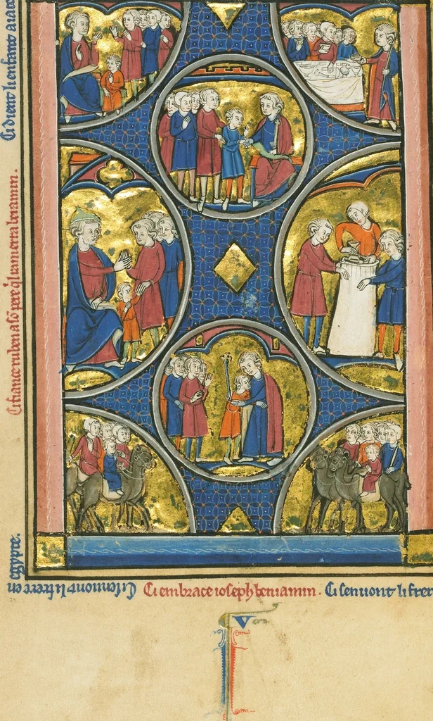 An illustration from Wenceslaus Psalter, 1250, leaf 33