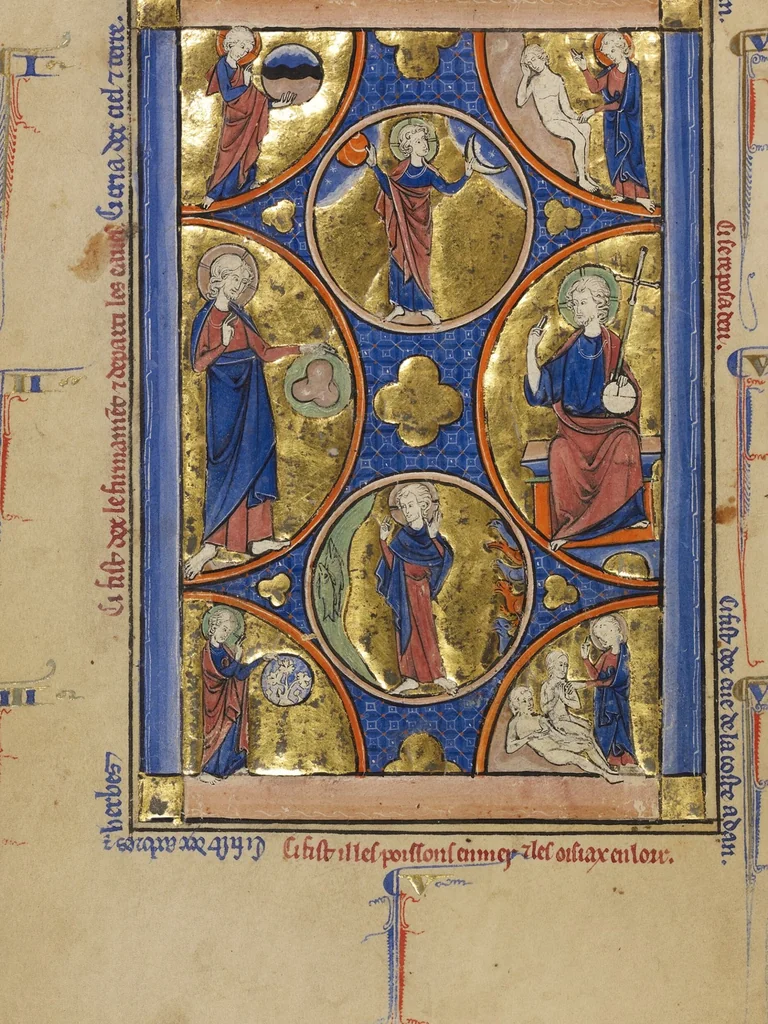 An illustration from Wenceslaus Psalter, 1250, leaf 35