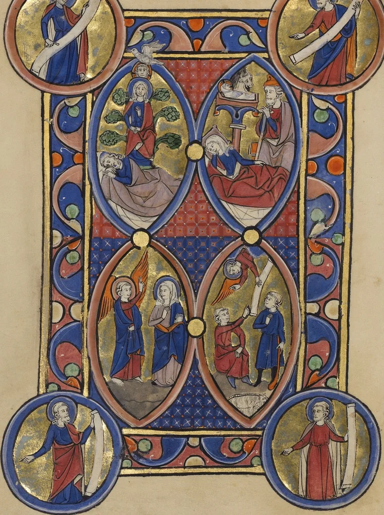 An illustration from Wenceslaus Psalter, 1250, leaf 41