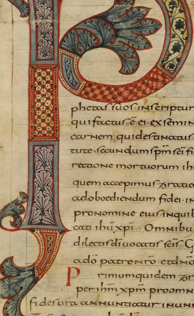 An illustration from Leaves from a Bible, 845, leaf 2