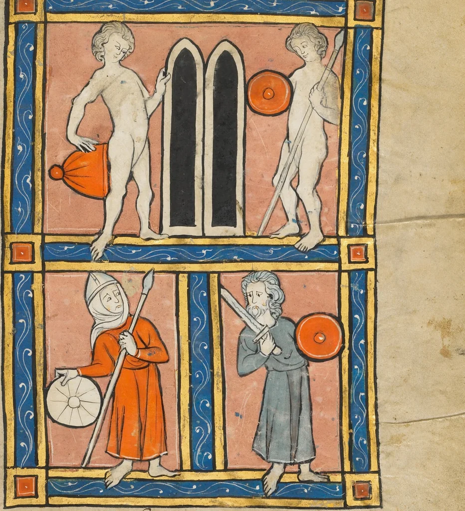An illustration from De Natura Avium; De Pastoribus et Ovibus; Bestiarium; Mirabilia Mundi; Philosophia Mundi; On the Soul, 1277, leaf 82