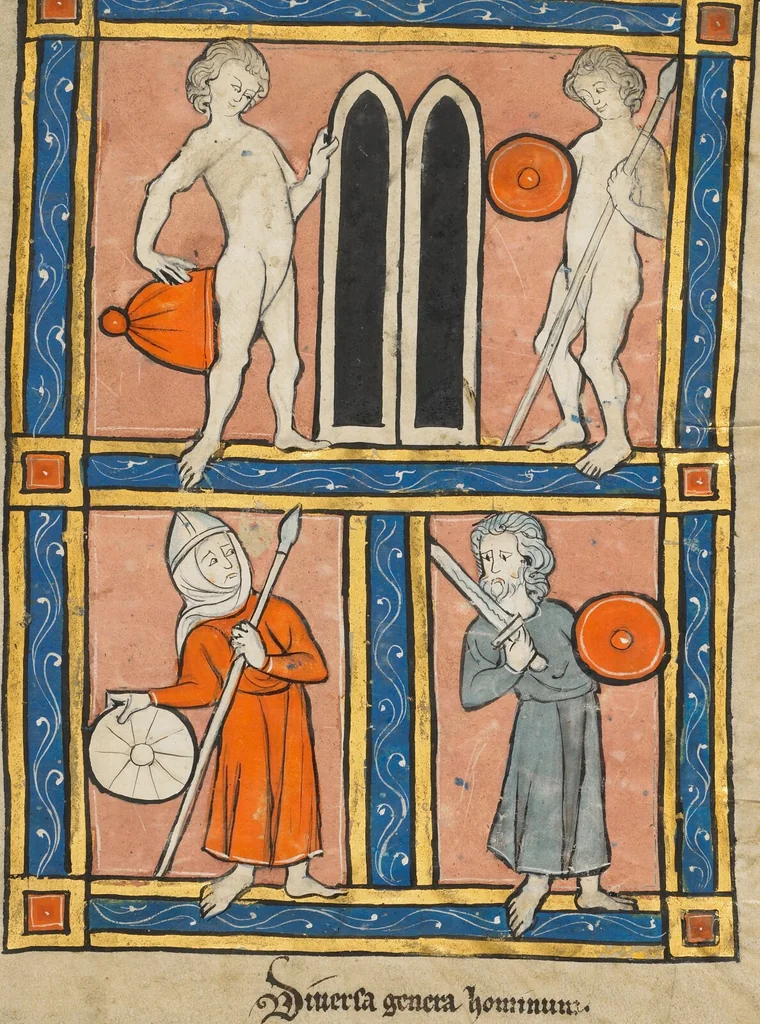 An illustration from De Natura Avium; De Pastoribus et Ovibus; Bestiarium; Mirabilia Mundi; Philosophia Mundi; On the Soul, 1277, leaf 83