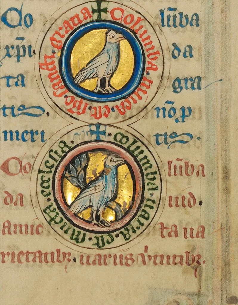 An illustration from De Natura Avium; De Pastoribus et Ovibus; Bestiarium; Mirabilia Mundi; Philosophia Mundi; On the Soul, 1277, leaf 93