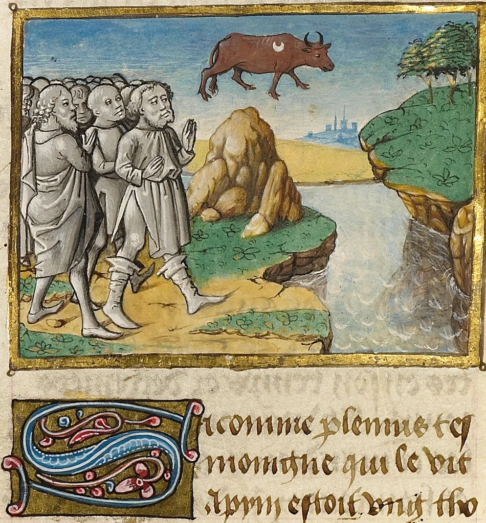 An illustration from Miroir Historial, 2 vols., 1475, leaf 43