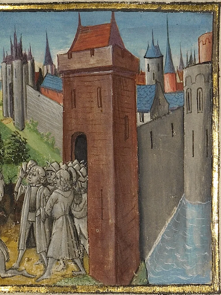 An illustration from Miroir Historial, 2 vols., 1475, leaf 55