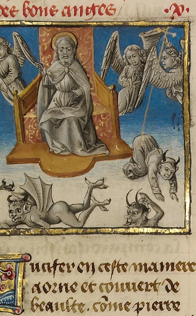 An illustration from Miroir Historial, 2 vols., 1475, leaf 8